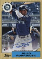 2022 Topps 1987 Topps Baseball Autographs #87BAJRO Julio Rodriguez Series 2 Baseball Card