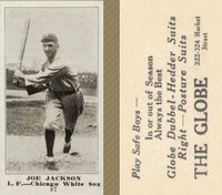 1916 The Globe Clothing #87 Joe Jackson Baseball Card
