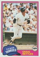 1981 Topps #365 Graig Nettles Double print Baseball Card