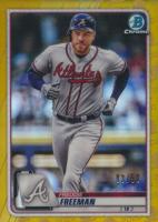 2020 Bowman Chrome #22 Freddie Freeman Gold Refractor Baseball Card