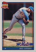 1991 Topps #330 Dwight Gooden Baseball Card