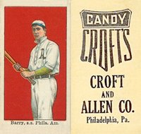 1909 Croft's Candy # Jack Barry Baseball Card
