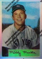 1996 Topps Mantle Finest #4 1954 Bowman Reprint Refractor w/Coating Baseball Card