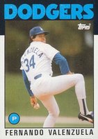 1986 Topps #630 Fernando Valenzuela Baseball Card
