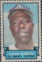 1969 Topps Stamps # Hank Aaron Baseball Card