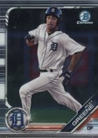2019 Bowman Draft #BDC50 Riley Greene Chrome-Running Baseball Card