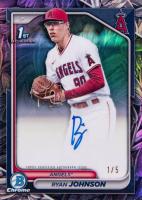 2024 Bowman Draft Chrome Prospect Autographs #CPARJ Ryan Johnson Sunflower Seeds Refractor Baseball Card
