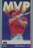 2019 Panini Donruss Optic MVP #6 Mike Trout Holo Baseball Card