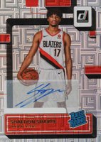 2022 Panini Donruss #207 Shaedon Sharpe Rated Rookie Signature-Choice Basketball Card