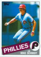 1985 Topps Mini #500 Mike Schmidt Baseball Card