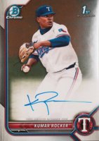 2022 Bowman Draft Chrome Draft Pick Autographs #CDAKR Kumar Rocker Baseball Card