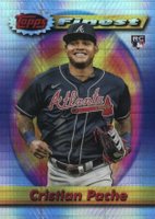 2021 Topps Finest Flashbacks #127 Cristian Pache Prism Refractor Baseball Card