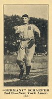 1916 Sporting News & Blank #154 Germany Schaefer Blank Back Baseball Card