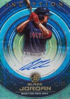 2022 Bowman Inception Prospect Autographs #PABJ Blaze Jordan Blue Foil Baseball Card