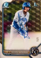 2022 Bowman Chrome Prospect Autographs #CPAHG Herard Gonzalez Superfractor 1/1 Baseball Card