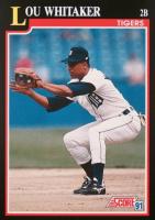 1991 Score #297 Lou Whitaker Baseball Card