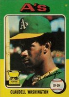 1975 Topps #647 Claudell Washington Baseball Card