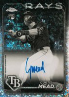 2024 Topps Chrome Rookie Autographs #RACME Curtis Mead Black & White Mini Diamond Refractor Baseball Card