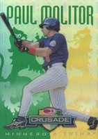 1998 Donruss Crusade #28 Paul Molitor Green Baseball Card