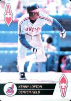 1994 U.S. Playing Card Aces # Kenny Lofton Ace of Hearts Baseball Card