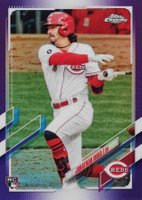 2021 Topps Chrome Update #USC74 Jonathan India Purple Refractor Baseball Card