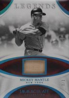 2017 Panini Immaculate Legends Relics #IL-MM Mickey Mantle Blue Baseball Card
