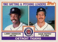 1983 Topps #261 Tigers Batting & Pitching Leaders Baseball Card