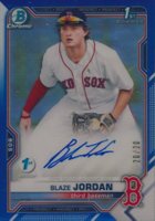 2021 Bowman 1st Edition Chrome Autographs #BJ Blaze Jordan Blue  Baseball Card