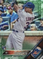 2016 Topps Chrome #52 Michael Conforto Green Refractor Baseball Card