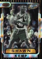 1996 Bowman's Best Retro #TB7 Shawn Kemp Atomic Refractor Basketball Card
