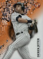 2022 Topps Pristine #92 Derek Jeter Pristine Orange Refractor Baseball Card