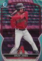 2023 Bowman Chrome Prospects #BCP249 Druw Jones Aqua/Pink Vapor Baseball Card