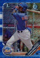 2019 Bowman Prospects Chrome #107 Ronny Mauricio Blue Shimmer Baseball Card