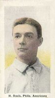1910 Sporting Life # Harry Davis Pastel Background Baseball Card