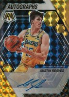 2022 Panini Mosaic Autographs Mosaic #AMAUS Austin Reaves Gold Basketball Card