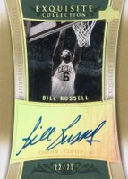 2004 Upper Deck Exquisite Collection Exquisite Enshrinements #ENBR2 Bill Russell Autograph Basketball Card