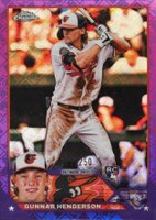 2023 Topps Chrome Logofractor Edition #2 Gunnar Henderson Purple Refractor Baseball Card