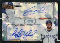 2019 Bowman Sterling Dual Refractor Autograph #GT Fernando Tatis Jr./Vladimir Guerrero Jr. Atomic Baseball Card