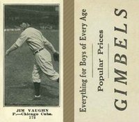 1916 Gimbels #178 Jim Vaughn Baseball Card