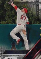 2016 Topps #1 Mike Trout Jumping-Black Baseball Card