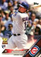 2016 Topps #66 Kyle Schwarber Pinstripes-65th Anniversary Baseball Card