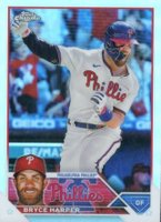 2023 Topps Chrome #3 Bryce Harper Refractor Baseball Card