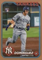 2024 Topps Update #US175 Jasson Dominguez Gold Baseball Card