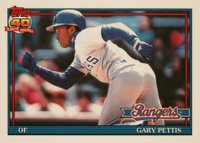 1991 Topps Tiffany #314 Gary Pettis Baseball Card