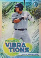 2022 Bowman Chrome Virtuosic Vibrations #VV4 Jasson Dominguez Baseball Card