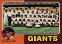 1975 Topps #216 Giants Team Baseball Card