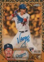 2023 Topps Gilded Collection Topps Chrome Gold Etch Autographs #CGAMVA Miguel Vargas Blue Baseball Card