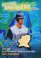 2003 Topps Chrome Record Breakers Relics #LG Luis Gonzalez Refractor Baseball Card