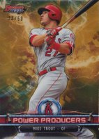 2018 Bowman's Best Power Producers  #PPMT Mike Trout Gold Refractor Baseball Card