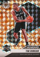 2020 Panini Mosaic #289 Tim Duncan Reactive Orange Basketball Card